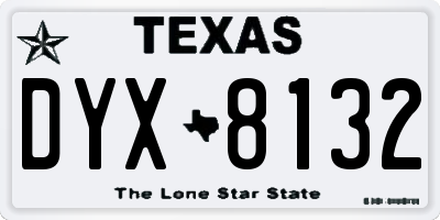 TX license plate DYX8132