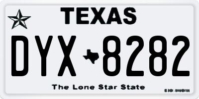 TX license plate DYX8282
