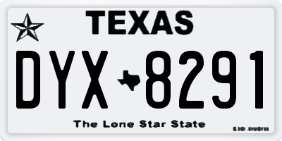 TX license plate DYX8291