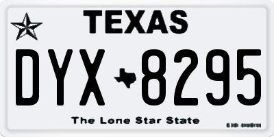 TX license plate DYX8295
