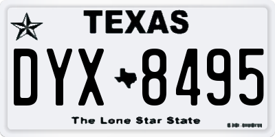 TX license plate DYX8495