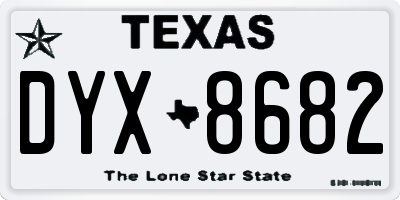 TX license plate DYX8682