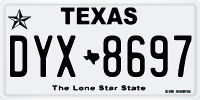 TX license plate DYX8697