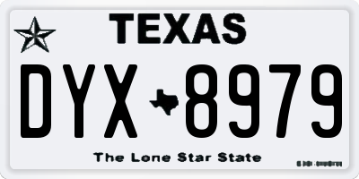 TX license plate DYX8979