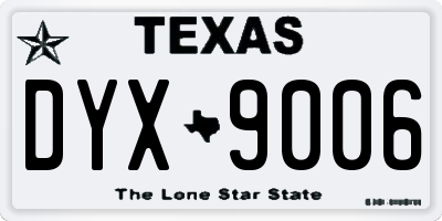 TX license plate DYX9006
