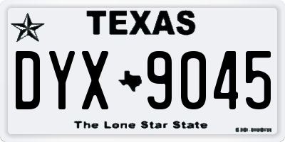 TX license plate DYX9045