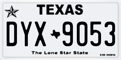TX license plate DYX9053