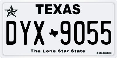 TX license plate DYX9055