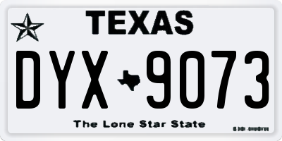 TX license plate DYX9073