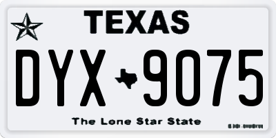 TX license plate DYX9075