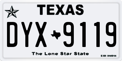 TX license plate DYX9119