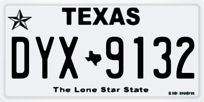 TX license plate DYX9132