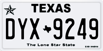 TX license plate DYX9249