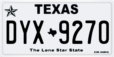 TX license plate DYX9270