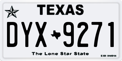 TX license plate DYX9271