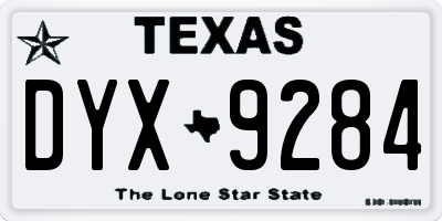 TX license plate DYX9284