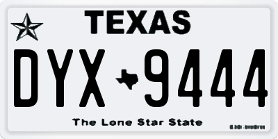 TX license plate DYX9444