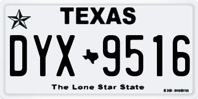 TX license plate DYX9516