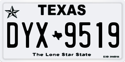 TX license plate DYX9519