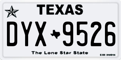 TX license plate DYX9526