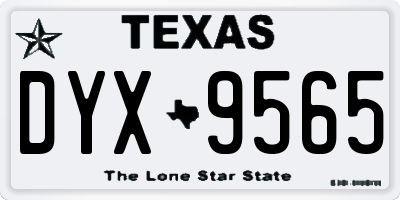 TX license plate DYX9565