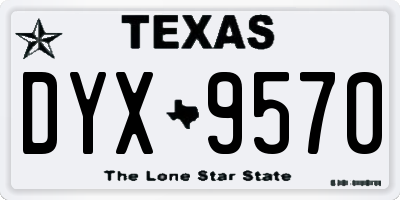 TX license plate DYX9570