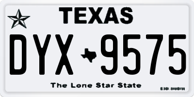 TX license plate DYX9575