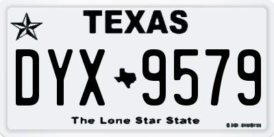 TX license plate DYX9579