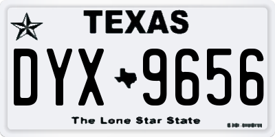 TX license plate DYX9656