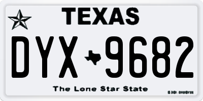 TX license plate DYX9682