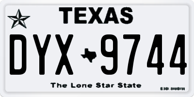 TX license plate DYX9744