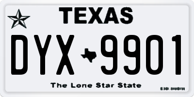 TX license plate DYX9901