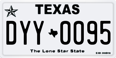 TX license plate DYY0095