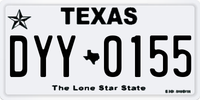TX license plate DYY0155