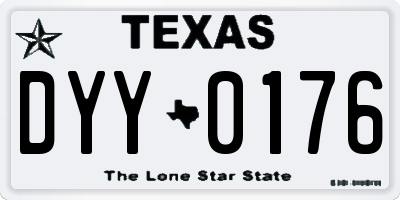 TX license plate DYY0176