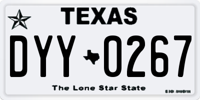 TX license plate DYY0267