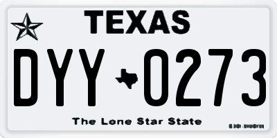 TX license plate DYY0273