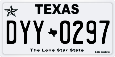 TX license plate DYY0297