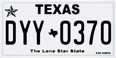 TX license plate DYY0370