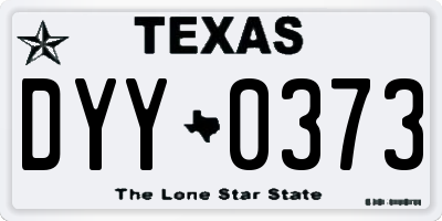 TX license plate DYY0373