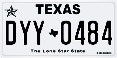 TX license plate DYY0484