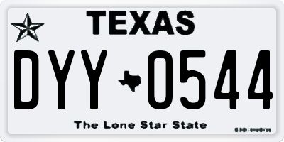 TX license plate DYY0544