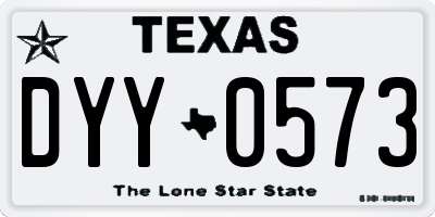 TX license plate DYY0573