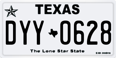 TX license plate DYY0628