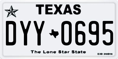 TX license plate DYY0695