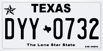 TX license plate DYY0732