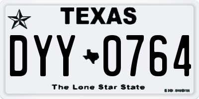TX license plate DYY0764