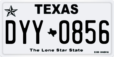 TX license plate DYY0856