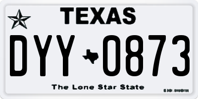 TX license plate DYY0873