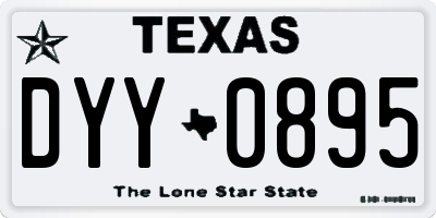 TX license plate DYY0895